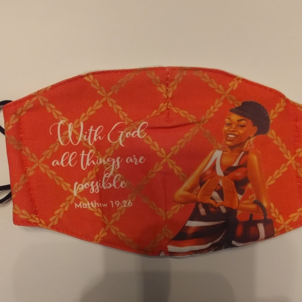 Red/White Face Mask - Picture 4 of 6